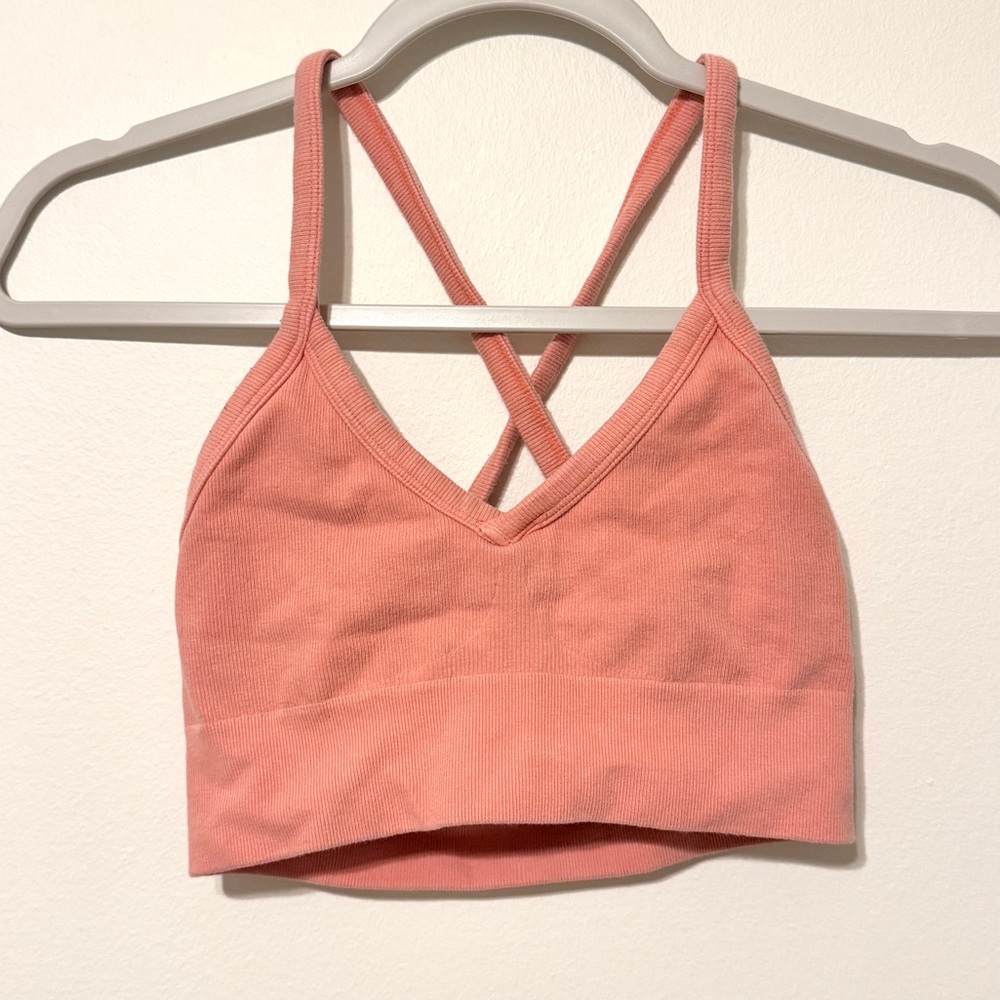 Alo Sports Bra Size Small Coral Peach